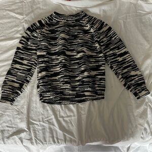 Tory Burch Dark Blue and White Pattern Sweater